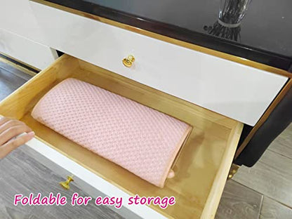 Pink Dish Drying Mats for Kitchen Counter, 2 Pack Dish Drying Mat Drying Pad, Dish Rack Drainer Mat, Kitchen Mat (Pink) - color: Pink