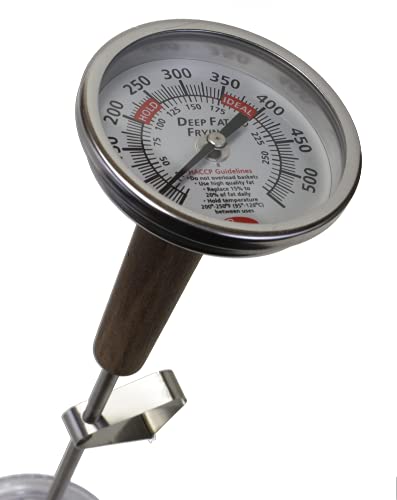 Cooper-Atkins Stainless Steel Bi-Metals Kettle Deep-Fry Thermometer, 50 to 550 degrees F Temperature Range