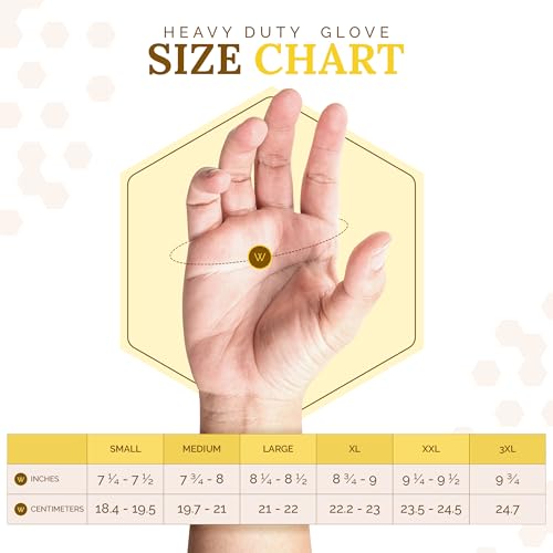 Heavy Duty Beekeeping Gloves,Extended Cuff, 5mm Cowhide with Patented Ventilation Beekeeping Supplies - color: Off-white, size: XX-Large