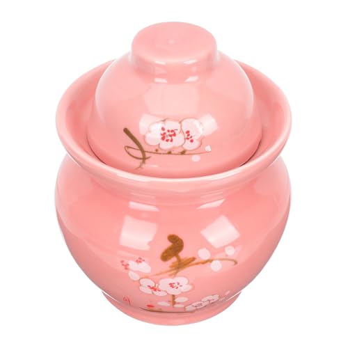 Abaodam Ceramic Pickle Jar with Double Lid 3.5l Retro Vegetable Fermenting Crock Sealed Storage Container for Kitchen Sauerkraut and Kimchi Preservation