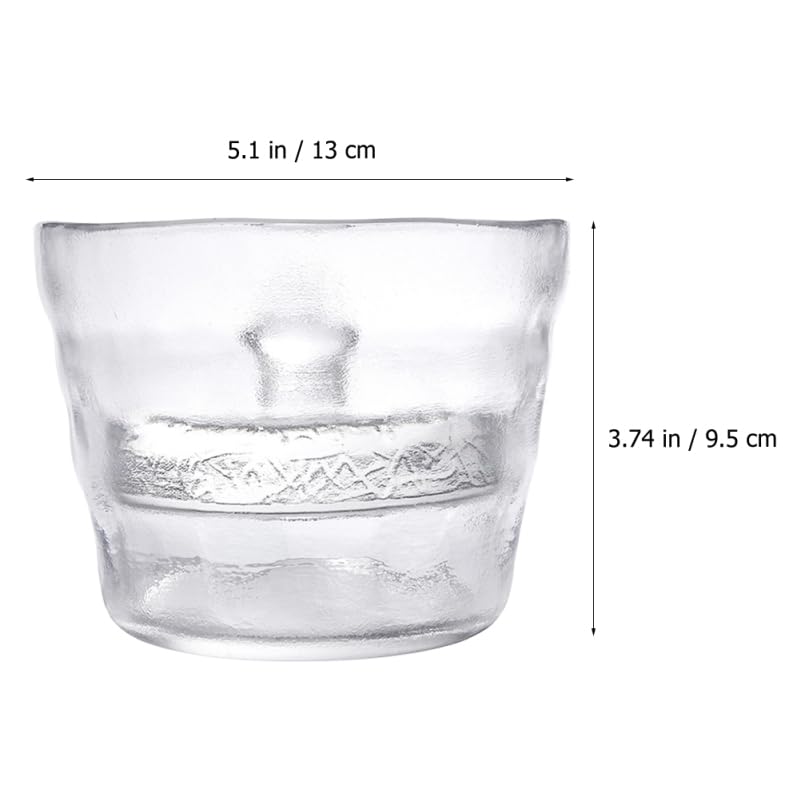 PRETYZOOM Small Glass Pickle Jar with Glass Weight - 650ml/21oz Tsukemono Maker with Heavy Duty Weight, Japanese One-Night Pickling Bowl Vegetable Fermentation for Sauerkraut, Kimchi