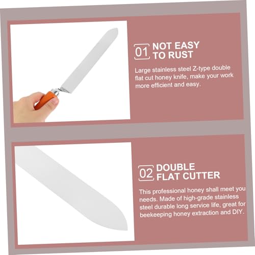 Sosoport Beginner Beekeeper Kit Beehive Tool Z-Shape Uncapping Knife Honey Extractor Scraper for Easy Random Color