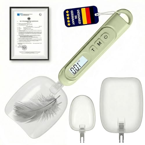 2026 Upgraded Digital Measuring Spoon 【High-Precision 0.01oz·Tested 10000+】 | 【7-Unit】 Baking Scale Digital Kitchen Scale for Baking, Gram Scale for Weight Loss, Large & Small Scoop, Green - color: Green