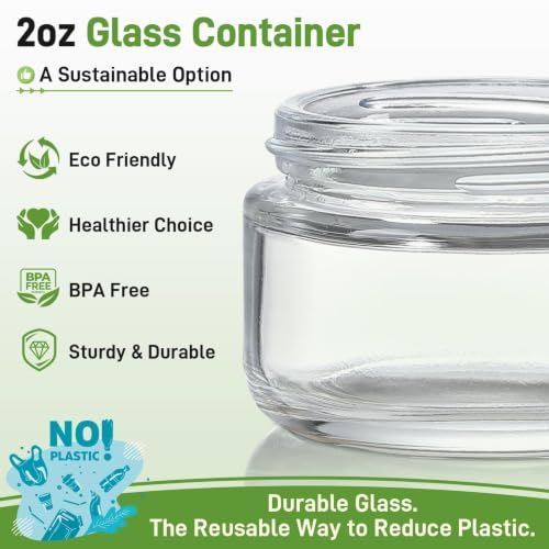 NETANY 2oz Glass Salad Dressing Containers, 6-Pack Small Sauce Containers with Lids and Mini Condiment Cups Containers,To Go Glass Jars for Meal Prep Lunch box - size: 2oz