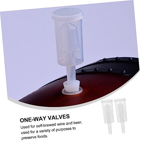 Ciieeo Self-brewed Wine Air Locks 3-piece Check Valves Plastic Wine Strainers Leak-proof Valves Lids Kit