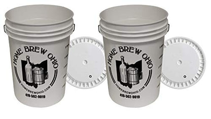 6.5 Gallon plastic fermenter with lid (2-(Pack))