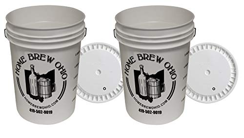 6.5 Gallon plastic fermenter with lid (2-(Pack))