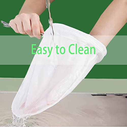 ‌2 Pack Nut Milk Bags, Extra Fine Mesh Strainer Bags - Reusable Cheesecloth for Almond Milk, Juicing, Cold Brew Coffee, Jelly, Honey & Berry Seeds - color: Small Medium Set