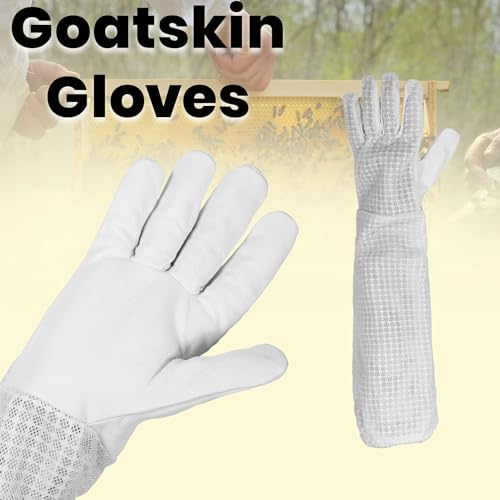 Premium Quality Ventilated Bee Suit for Men & Women with Round Veil, Ultra Protective Layers Beekeeping Suit. - size: XX-Large