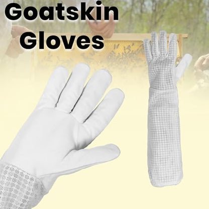 Premium Quality Ventilated Bee Suit for Men & Women with Round Veil, Ultra Protective Layers Beekeeping Suit. - size: XX-Large