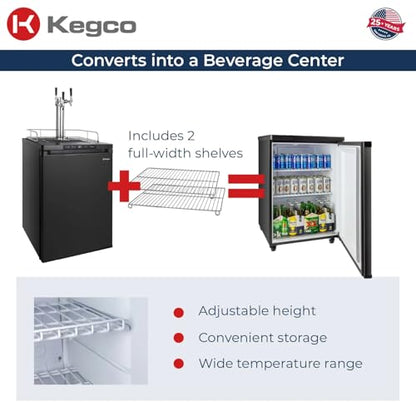 Homebrew Kegerator - color: Black, size: 3 Tap