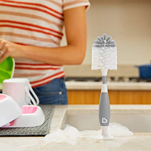 Munchkin® Baby Bottle & Small Parts Cleaning Set, Includes High Capacity Dishwasher Basket & Bristle Bottle Brush, Grey - size: 3 Piece Set