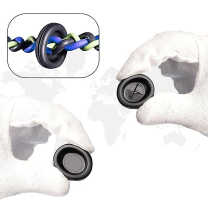 Rubber Grommets for Wiring-205pcs Assorted Firewall Hole Plugs in 7 Sizes M25.4, M22.23, M19.05, M15.88, M12.07, M7.14, M9.53-Waterproof Rubber Grommet Kit Wire Grommet Perfect for Sealing Auto Panel - size: 7 Sizes-205pcs