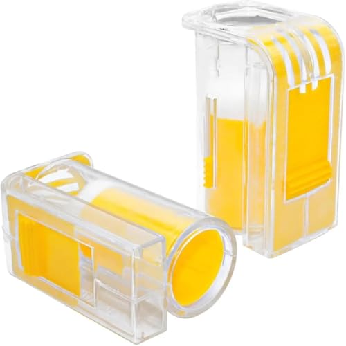 Bee Queen Marking Cage Bottle Box 6pcs Creative Plastic Queen Bee Marking Catcher with Plunger Strong Bee Marker Bottle Handed Beekeeper Tool Garden Bee Tools(Style 2-B) - color: Style 2-B