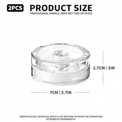 Fermentation Weights,2 Pack Glass Fermentation Weights with Grip Handle,Fermenting Weights for Wide Mouth Mason Jar and Canning Fermenting Pickling Sourkrout