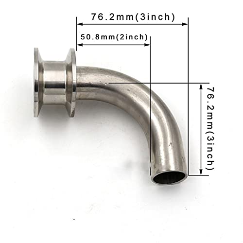 1"/1.5" Tri Clamp Pickup Tube, Stainless Steel 304 Homebrew Kettle Conical Fermenter Accessories for Bar, 1pcs