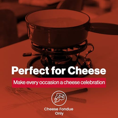 Swissmar Lugano Cast Iron Cheese Fondue Set, 9-Piece, 2 QT / 2 L - Ideal for Melting Cheese, Chocolates, Caramel, & More - Perfect for Kitchen Collection & Gift Giving - Deep Blue - color: Deep Blue