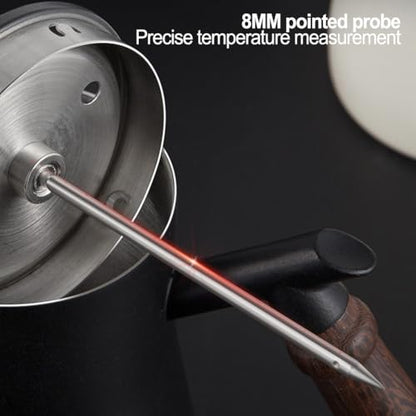Frothy Milk Thermometer, Instand Read Dial Thermometer, Stainless Steel Coffee Temperature Meter Probe Thermometer With Adjustable Clip For Coffee Pot
