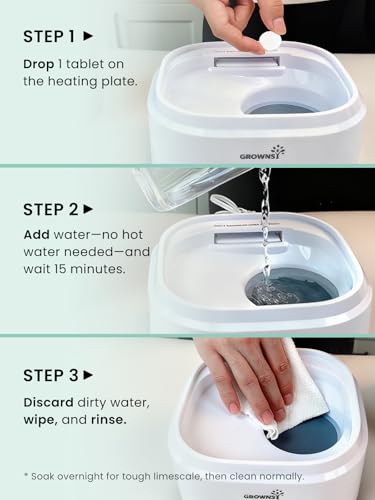 Descaling Tablets for Bottle Washer, Plant-Based Formula with Lemon & Chamomile, Sterilizer & Warmer, 40 Count, Descaler Limescale Remover, Removes Hard Water & Milk Residue