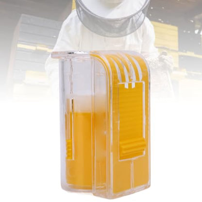 Asixxsix Queen Bee Marking Kit, One Handed Queen Catcher Bottle Cage, Queen Bee Marking Cage Queen Marking Marker Bottle with 0-99 Number Sticker and Tweezers, Beekeeping Supplies (Yellow) - color: Yellow