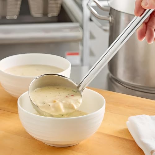 OCS Parts Pro Series Stainless Steel Culinary Ladle | 6-Ounce | One-Piece Dishwasher Safe Home, Restaurant, Buffet and Catering Serving Ladle for Sauces, Soup, Gravy, and Salad Dressing - size: 6 Ounce