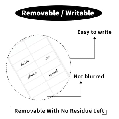 Blank Removable Labels, 1x3 Inch White Freezer Labels for Food Containers, Freezer Label to Write on/Waterproof - 240Pcs - color: White, size: 1*3 inch- 240 PCS