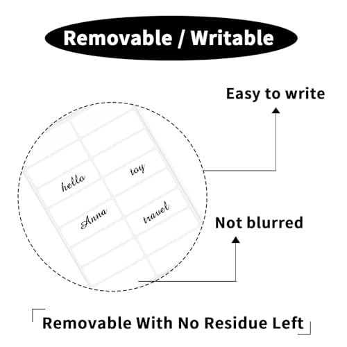 Blank Removable Labels, 1x3 Inch White Freezer Labels for Food Containers, Freezer Label to Write on/Waterproof - 240Pcs - color: White, size: 1*3 inch- 240 PCS