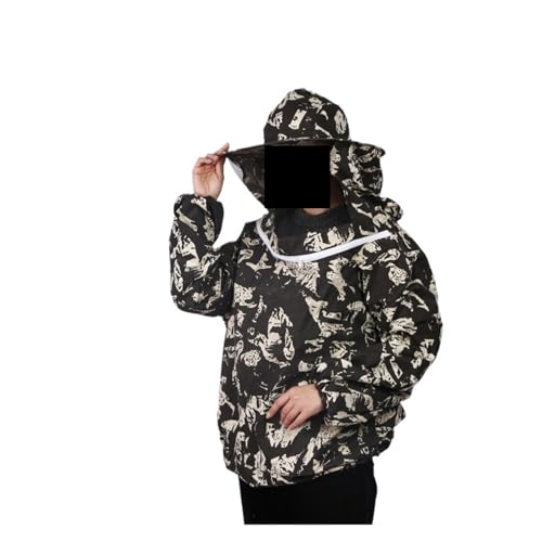 Foldable Beekeeping Suit Jacket Veil Set Double Zippered Beekeeping Protective Suit Anti-bee Beekeeper Clothing with Hat(Silver)
