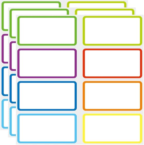 Reusable Sticky Notes Dry Erase Labels for Organizing, Storage Bin, Craft, Jars, Pantry Labels, Chalkboard Labels for Office School Home Gift Chioce, Removable (2x4 inches, 24PCS) (Multi-Color) - color: Multi-color