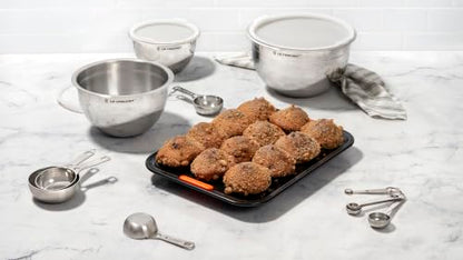 Le Creuset Stainless Steel Measuring Spoons, Set of 5 - color: Gold, size: 8 inches, style: Measuring Spoons