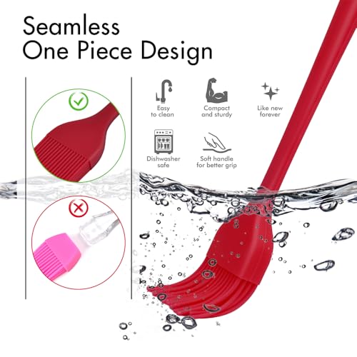 5 PCS Silicone Heat Resistant Marinading Meat Grill Basting Pastry Brush for Oil Butter Sauce Sausages Desserts Turkey Baster Grill Barbecue, Multicolor - color: Multicolor