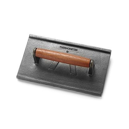 Outset Cast Iron, 5 x 9 x 2.75 inches, Rectangular Grill Press - style: Rectangular Grill Press