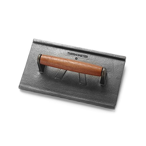 Outset Cast Iron, 5 x 9 x 2.75 inches, Rectangular Grill Press - style: Rectangular Grill Press