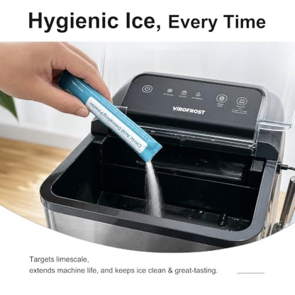 VIBOFROST Ice Maker Cleaner & Descaler for Ice Machines -6 Pack 100% Pure Citric Acid Powder, Individually Packed & Leak-Proof - Nickel & Stainless Steel Safe for GE Profile Opal, Coffee Makers