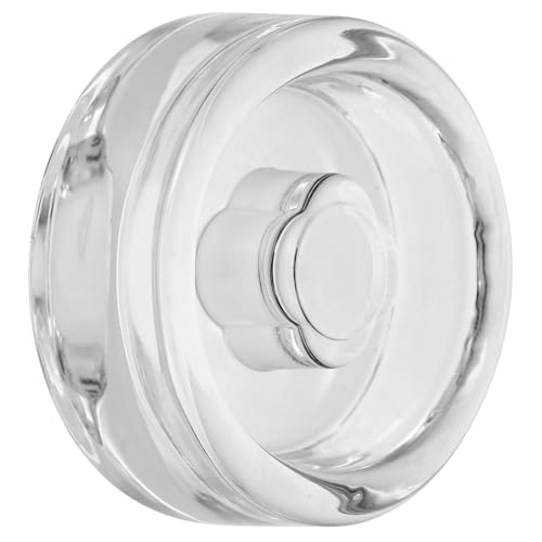 SOLUSTRE Glass Fermenting Weight for Wide Mouth Mason Jars with Easy Grip Handle Lightweight Pickle Jar Lid for Kimchi Sauerkraut Safe Household Fermentation Accessory