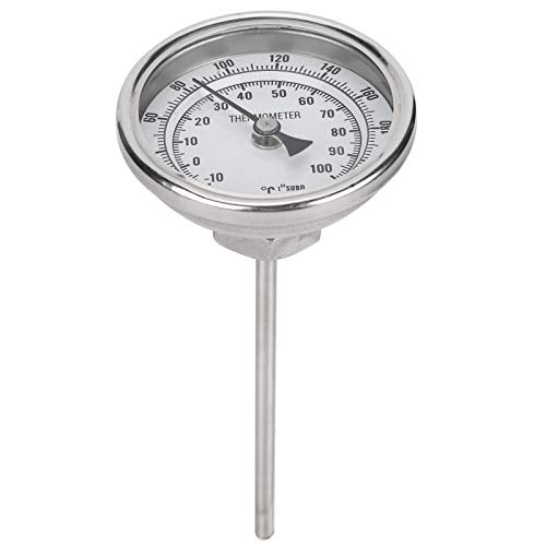 Fry Thermometer 1/2 NPT Thread Stainless Steel Dial Thermometer Homebrew Thermometer 0220/10100