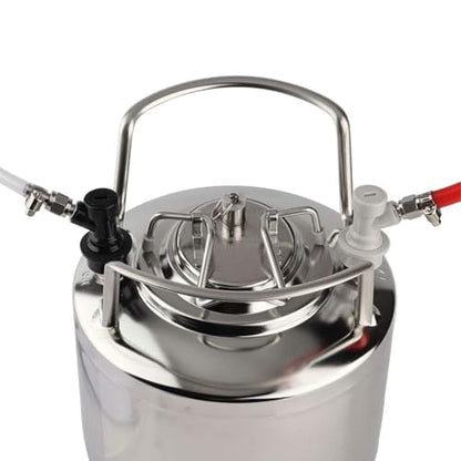 MRbrew Ball Lock Keg Fittings 4 Pairs Quick Ball Lock Disconnect Set with Stainless 5/16” Gas 1/4” Liquid Barbed MFL Swivel Nuts for Corny Keg Connectors Ball Lock for Keg Posts, Keg Coupler, Homebrew