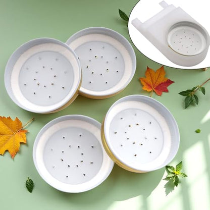 10 Pcs 2.87" Bee Entrance Feeder, Metal Bee Feeders Entrance Beehive Lid for Beekeeping Supplies Tools, Beehive Water Equipment
