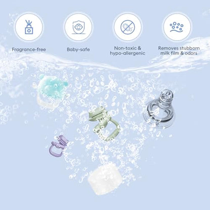 MOMFANN 300 Professional Deep Cleaning Detergent Tablets for All Baby Bottle Washers, Washer Tablets for Bottle Washer and Sterilizer and Dryer, Easy to Use - size: 300Pcs