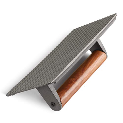 New Star Foodservice 36435 Commercial Grade Iron Steak Weight/Bacon Press, 8.25 by 4.25-Inch - size: 8.25" x 4.25"
