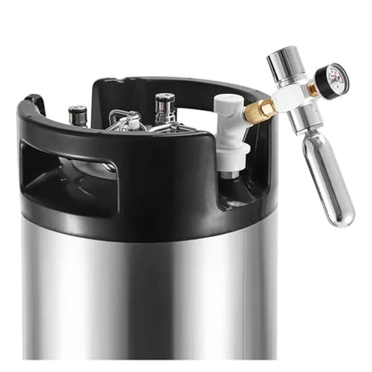 Home Brewing 0-60PSI Mini Co2 Regulator,Portable Co2 Charger with Stable Pressure & Steel Ring Gas Inlet,Homebrew Carbonated Kit Wine Accessories(C) - color: C