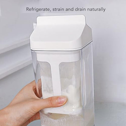 1 L Yogurt Strainer Yogurt Water Separator Juicing Food Sieve Strainer for Making Thick Greek Yogurt