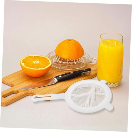 Uonlytech 2pcs Fine Mesh Strainer Filter for Kitchen Juice and Soy Milk, Plastic Food Sieve with Double Handle, Reusable Honey and Coffee Juice Filter for Home Cooking