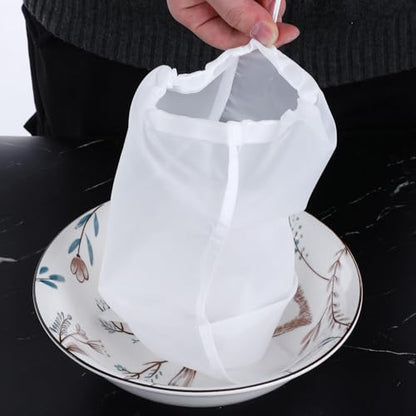 6 PCS Nut Bag Strainer Reusable 8 X 6 Inch Cheesecloth Bags for Straining Juice Strainer After Juicing 200 Fine Mesh Yogurt-Strainer for Straining Fruit Juice Coffee Cheese Tofu Cold Brew Filter