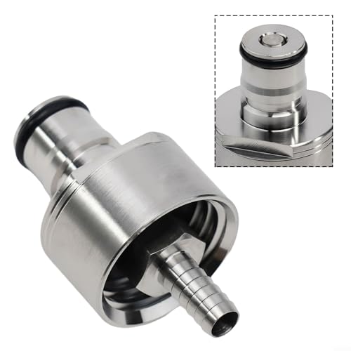 Stainless Steel Carbonation Cap Ball Lock for Home Brewing Beer for soda - Counter Pressure Filling PET Bottle - Silver 6x3.2cm