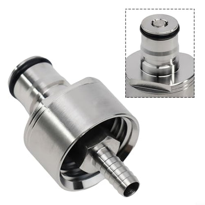 Stainless Steel Carbonation Cap Ball Lock for Home Brewing Beer for soda - Counter Pressure Filling PET Bottle - Silver 6x3.2cm