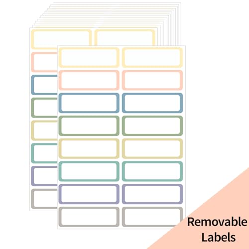 STARLIBOO Removable Labels, Removable Colored Labels Stickers, Self-Adhesive Rectangular Stickers Water/Oil/Tear Resistant for Food Containers/Classroom/Storage (8 Colors, 240 Labels) - color: Morandi, size: 1*3 inch- 240 PCS