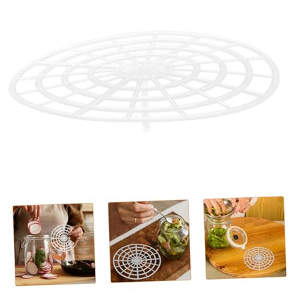 Hemobllo 5pcs Vegetable Fermentation Press Rack Round Mesh Cast Grate Fermenting Jar Tools for Pickling Crocks Enhances Flavor Easy to Clean Portable Home Kitchen Use