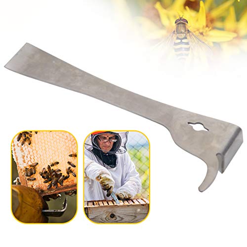 Hive Scraper Tool 2pcs J-Hook Stainless Steel Beekeeping Tool | Hive Frame Lifter Scraper Knife for Beekeepers Bee Hive Box Supplies Equipment Heavy Duty