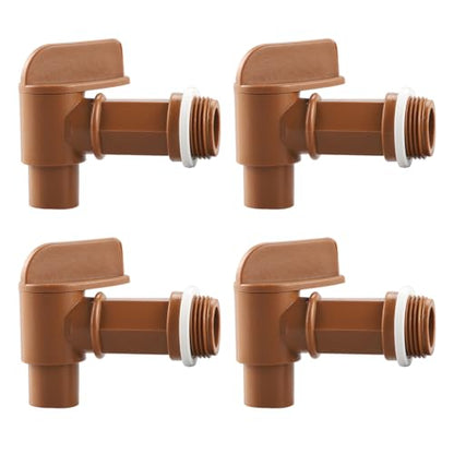 Plastic Handle Drum Faucet 5, 6 Gallon jug Spigot Barrel Faucett for Plastic or Steel Oil Drum or Water Container 3/4” by MUGLIO 4 Pack - size: 4 Pack